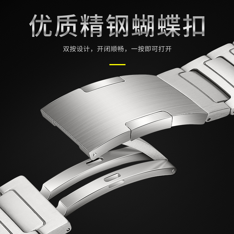 适用iwatch表带钛金属applewatchultra2表带se苹果手表表带s9新款9代8/7/6/5/4纯钛49mm45男女s8创意s7钢带s6 - 图2