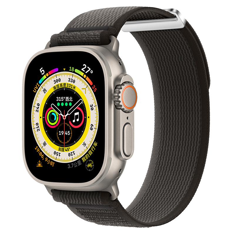 适用iwatch表带野径回环applewatchultra2表带se苹果手表表带8代7/6/5/4高山49mm45/44/41男女s8运动s9尼龙s7 - 图0