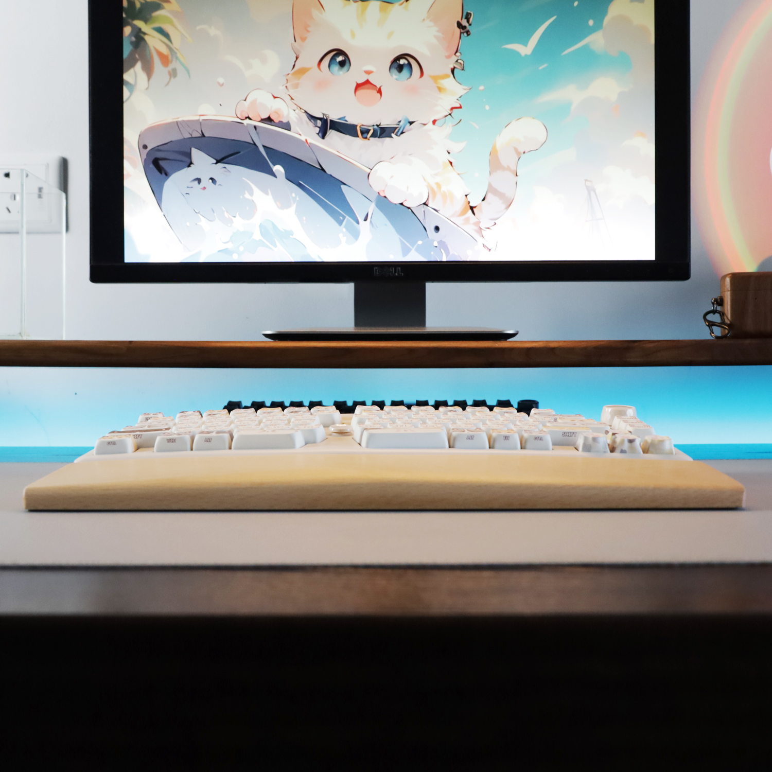 胡桃木质leobog A75键盘手托Alice hi75 Hi98键盘手托护腕垫掌托 - 图2