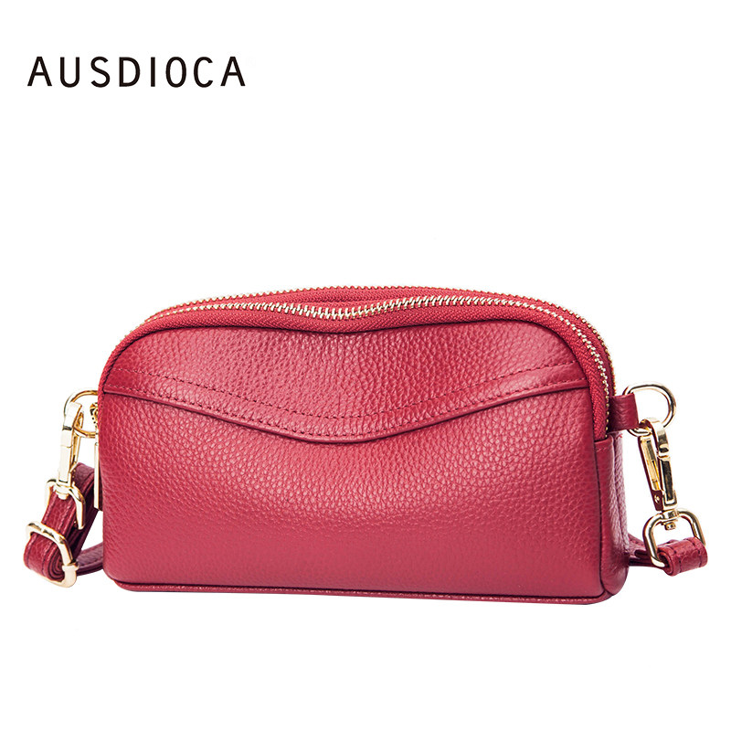 ausdioca/澳迪佳真皮女双层手机包 澳迪佳女士包袋