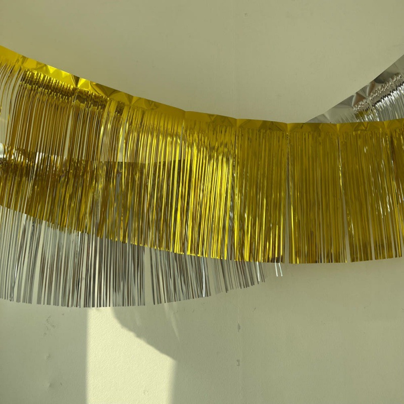 新年圣诞节装饰拉花雨丝氛围珠宝咖啡馆商店店铺道具布置跨年套装 - 图0