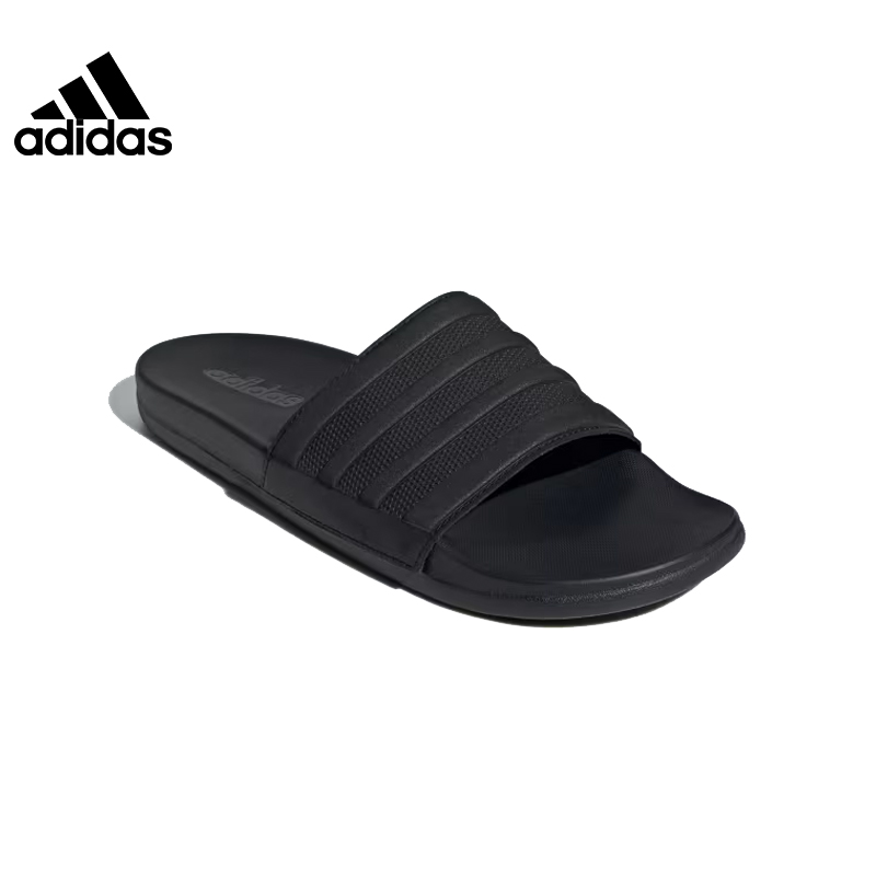 阿迪达斯男女鞋2024夏季款简约一字拖户外居家休闲纯色拖鞋ID3406 - 图3
