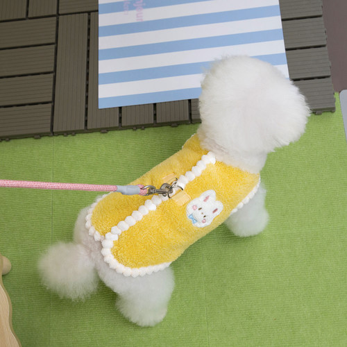 可爱宠物猫咪泰迪比熊狗狗衣服冬天加绒保暖小型犬可牵引背心秋季 - 图3