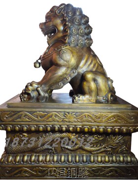 定制大型铸铜狮子汇丰狮故宫狮飞狮户外商场别墅小区银行门口雕塑