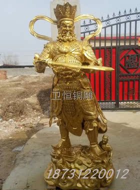 大型纯铜四大天王守护神持国天王铜佛像供奉四大金刚护法神像寺庙