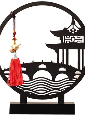 优选新中式禅意茶室角p几桌面民宿中国风格造景高端装饰品客厅玄