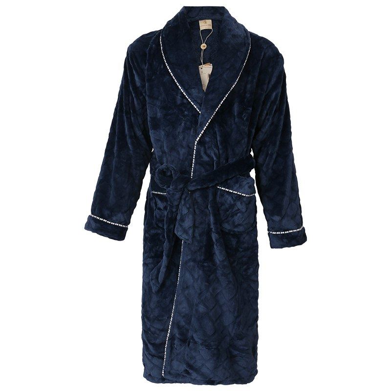 芬腾秋冬季清仓男士珊瑚绒青年睡袍 芬腾outlets店睡袍/浴袍