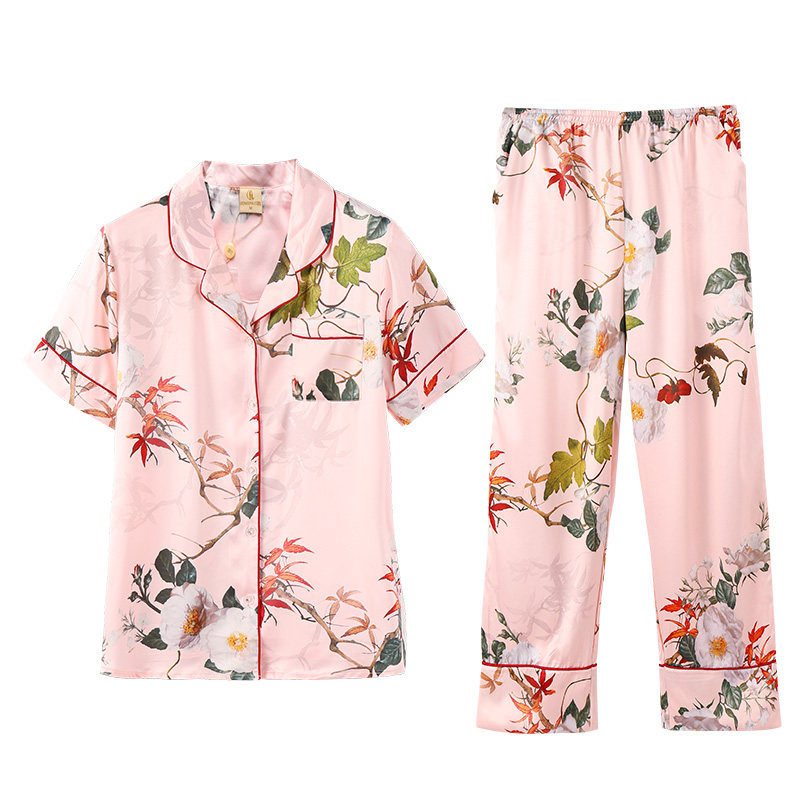 芬腾夏季短袖宽松冰丝韩版可爱睡衣 芬腾outlets店睡衣/家居服套装