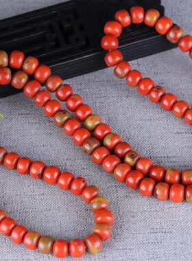 凉山盐源玛瑙粉紫色佛珠手串项链五彩玉糖果色多圈108圆珠手链女