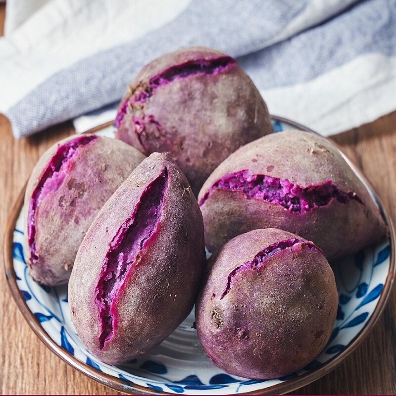 越南珍珠新鲜紫心5斤小个头10地瓜 鲜恒番薯