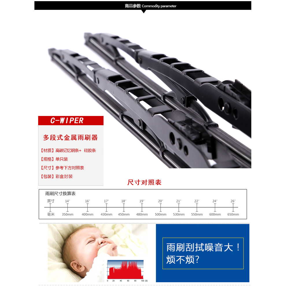 适用于DX3东南DX5/DX7/DX8原装雨刮器高清原厂静音有骨雨刮片胶条 - 图0