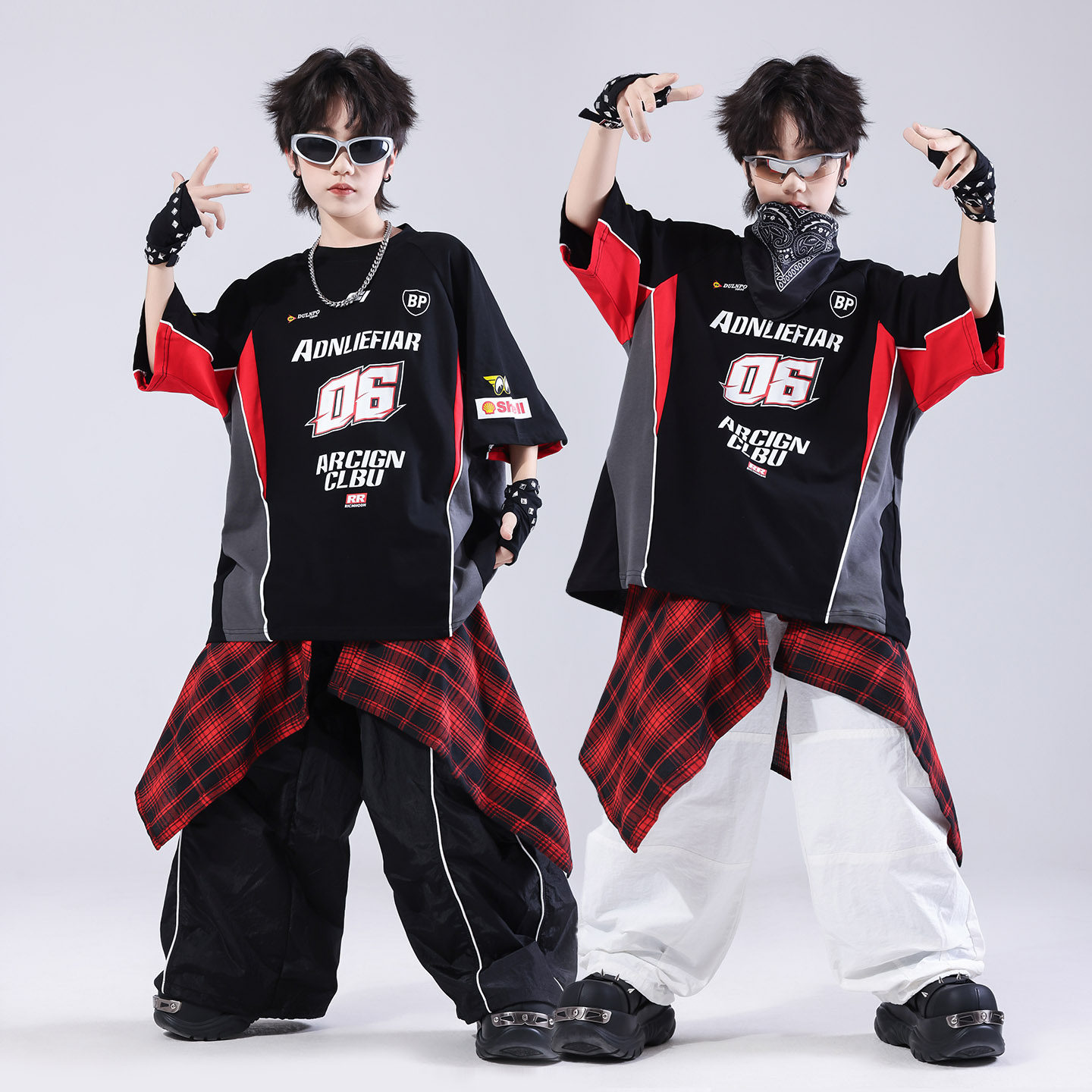 街舞儿童潮服红黑美式潮酷服装嘻哈少儿hiphop团体舞蹈演出服套装,淘宝优惠券,粉丝福利购,淘宝优惠卷