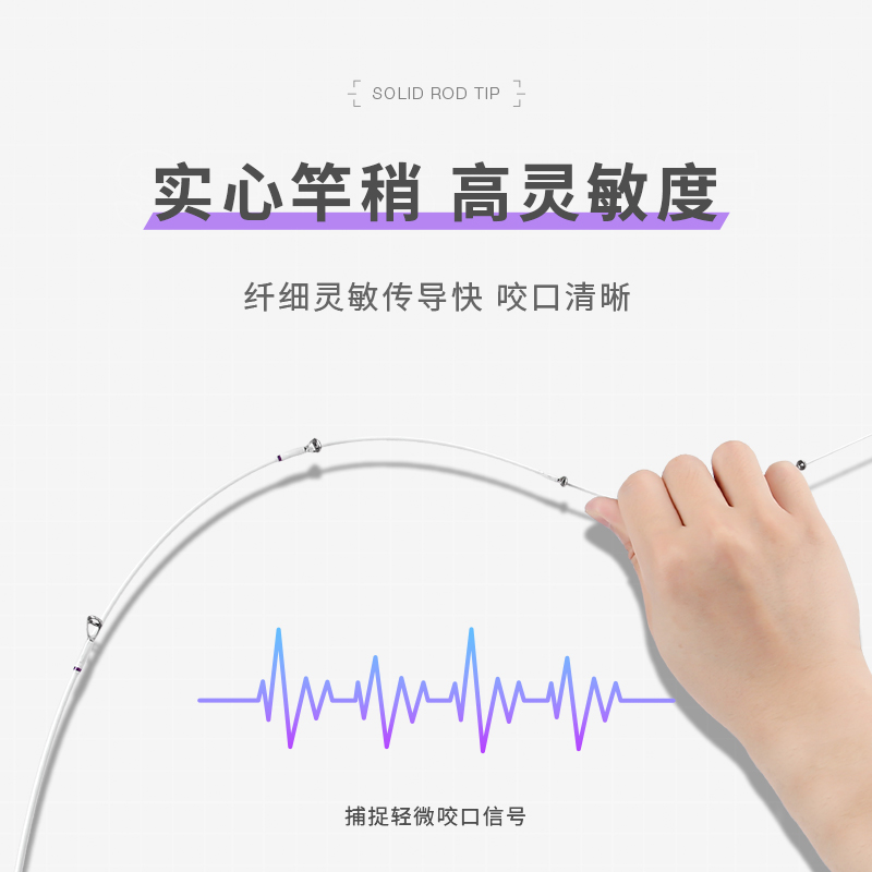 皓顿小白竿微物路亚竿马口入门套装UL调新手套装全套直柄枪柄鱼竿 - 图0