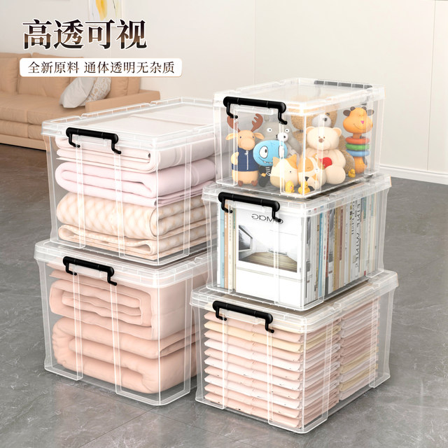 Thickened transparent right-angle storage box