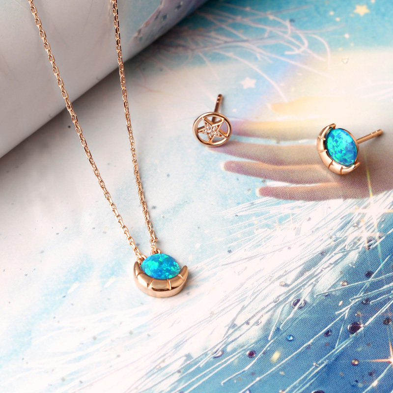 925银欧泊爱丽丝星空系列锁骨项链 ALICE珠宝项链