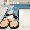 Retro American cartoon kitchen floor mat L-shaped anti-slip mat