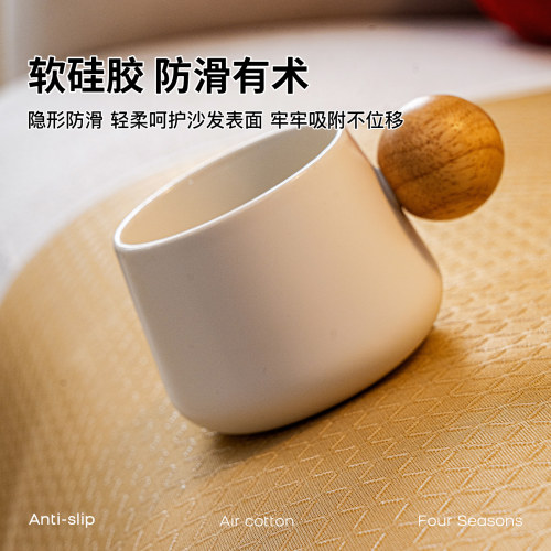 多巴胺卡通沙发垫盖布2026新款四季通用固定防滑新年喜庆坐垫子 - 图3
