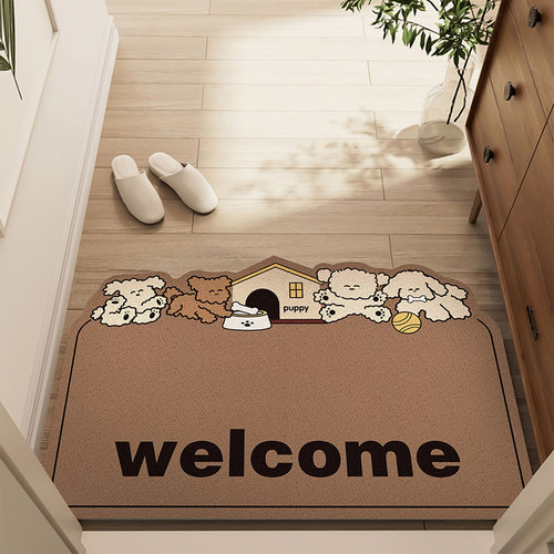 地垫入户门垫门口进门丝圈耐脏免洗pvc蹭土门垫玄关可裁剪地毯垫 - 图0