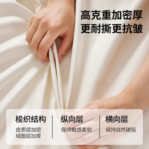 2025新款轻奢高级感小羊皮纯色桌布免洗防水防油茶几垫桌垫台面垫 - 图1