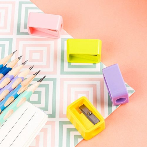 Маленькие канцтовары, мультяшная точилка, карандаш для бровей для карандашей, 4 упаковки, принт