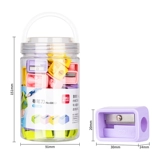 Маленькие канцтовары, мультяшная точилка, карандаш для бровей для карандашей, 4 упаковки, принт