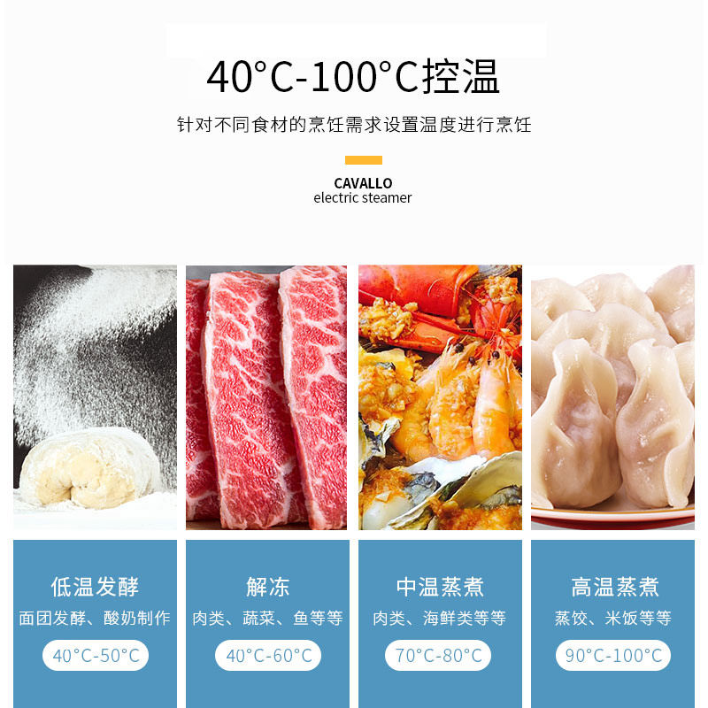 佳威路电蒸锅多功能家用柜式蒸锅 cavallo电蒸锅/台式电蒸箱/肠粉机