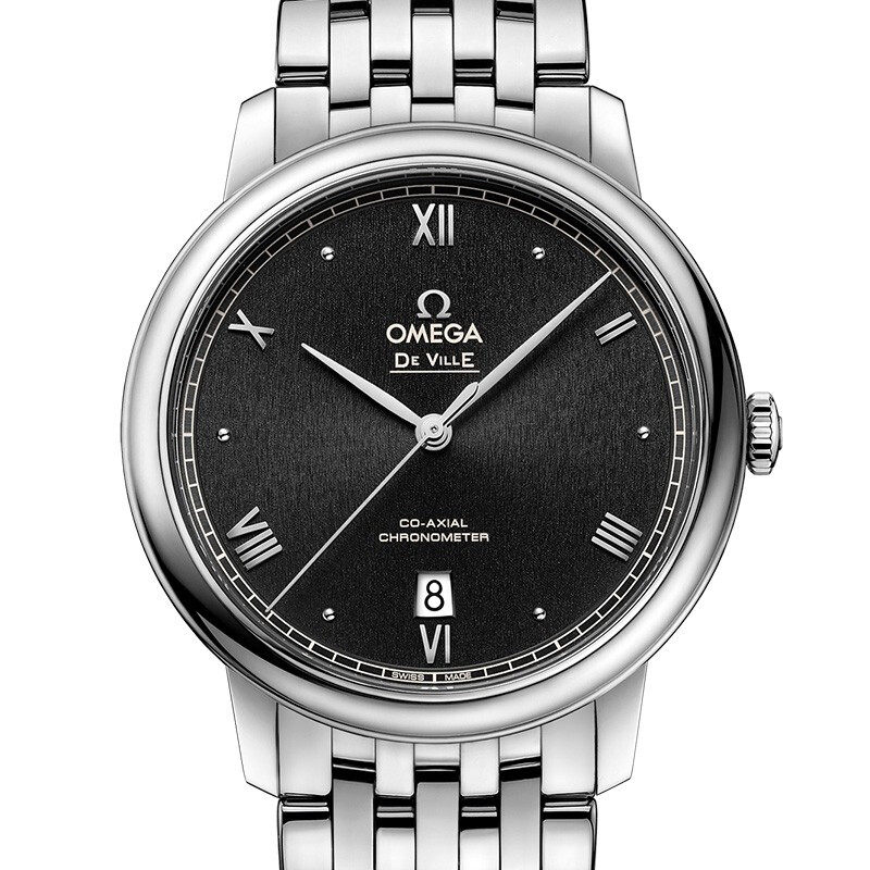 新款欧米茄碟飞黑盘商务机械男表 运洪金海外瑞士腕表