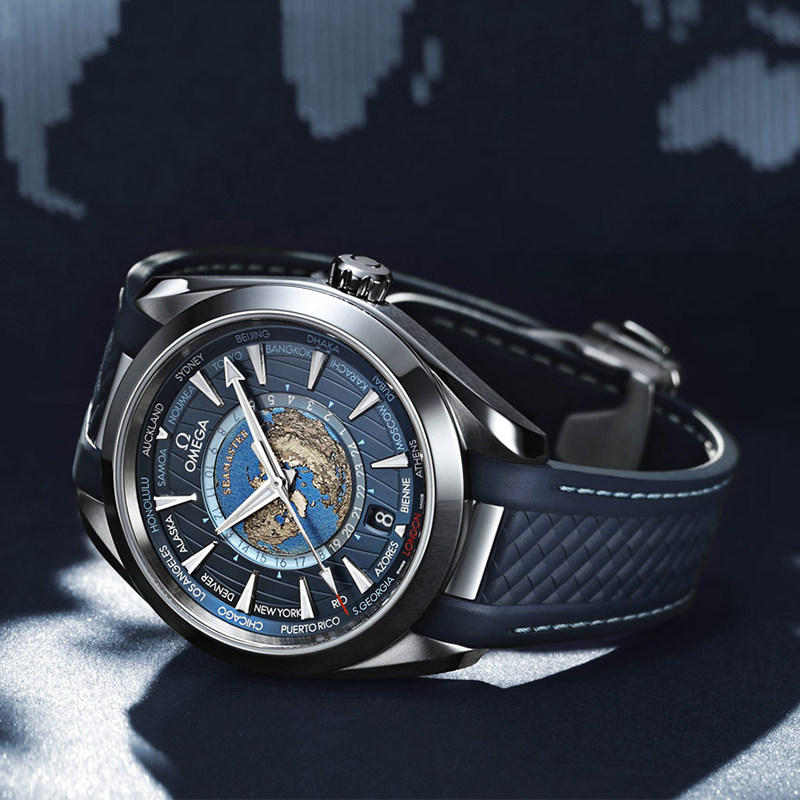 omega新款海马gmt世界时机械男表 运洪金海外瑞士腕表