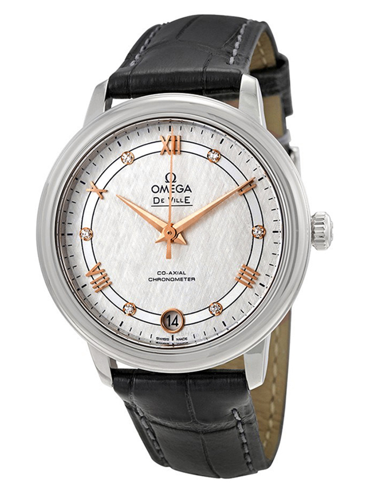 omega碟飞系列镶钻机械皮带女表 运洪金海外瑞士腕表