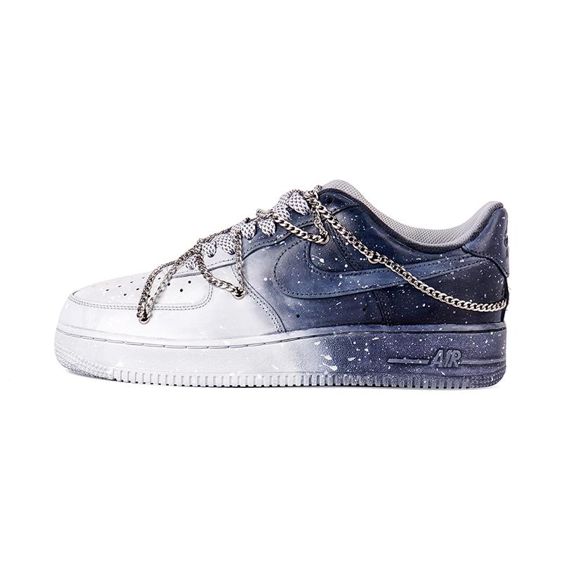 Nike Air Force1 AF1空军一号渐变泼墨满天星解构高街风定制球鞋-图0