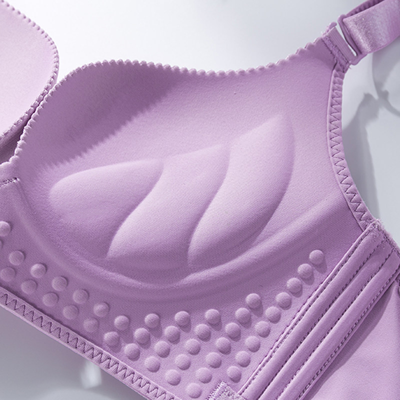 秋冬大红无钢圈调整型收副乳胸罩 珍珠环文胸