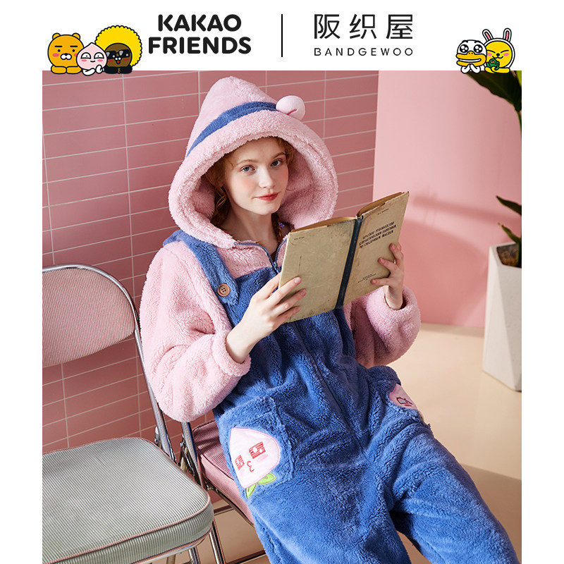 阪织屋kakaofriends联名连体冬睡衣 阪织屋outlets店睡衣/家居服套装