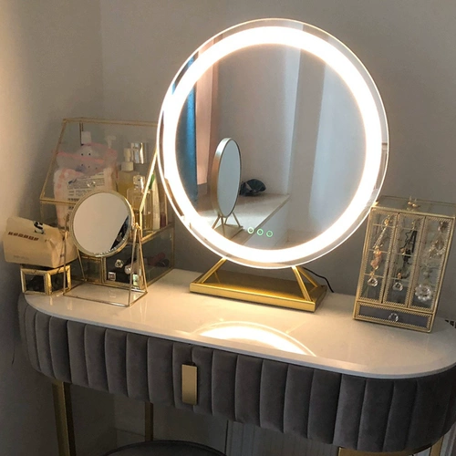 Круглое светодиодное большое зеркало, индивидуальный заполняющий свет, туалетный столик, популярно в интернете