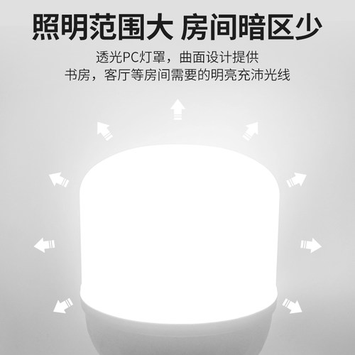 足瓦led螺口灯泡节能家用超亮球泡灯18W28W50W白光220V二级能效 - 图1