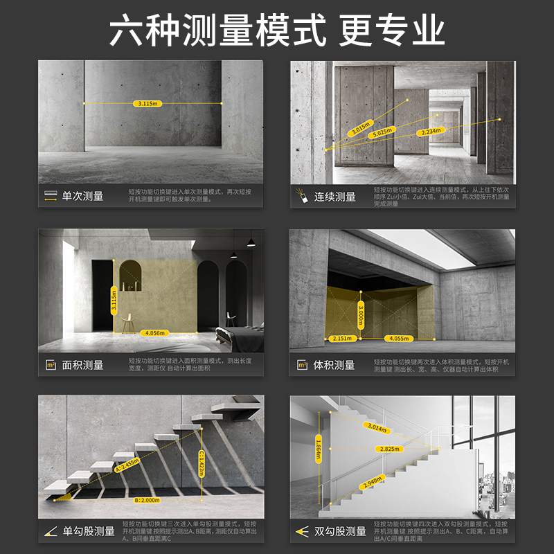 测距仪手持家用小型激光红外线高精度语音播报量房仪电子尺激光尺 - 图3