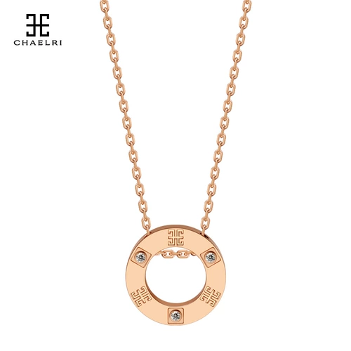 CHAELRI/兰米儿 Ожерелье для влюбленных подходит для мужчин и женщин, золотая цепочка до ключиц из нержавеющей стали, легкий роскошный стиль, розовое золото