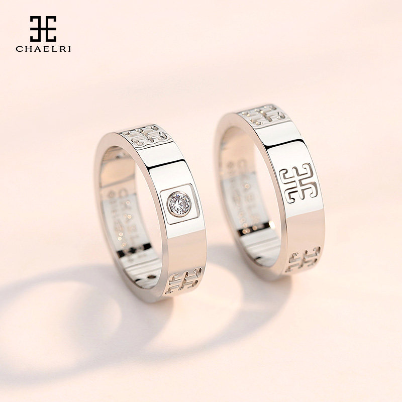 兰米儿男女士时尚个性镀潮情侣戒指 chaelri兰米儿戒指/指环