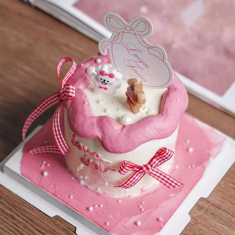 2.14网红情人节快乐蝴蝶结爱心卡片蛋糕装饰情侣告白小狗蜡烛装扮,淘宝优惠券,粉丝福利购,淘宝优惠卷