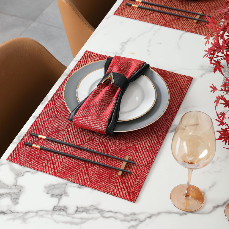 和庭布艺高档西餐垫现代简约风轻奢高级氛围感防水隔热防烫餐盘垫,淘宝优惠券,粉丝福利购,淘宝优惠卷