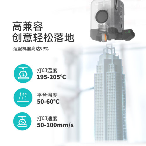 三绿PLA夜光耗材3D打印耗材吸能发光pla透亮整齐排线高韧不翘边环保易打印夜光耗材pla耗材适用拓竹p2s打印机 - 图1