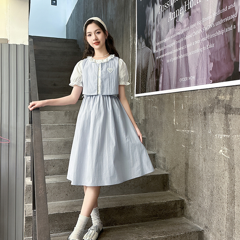 女童夏季连衣裙2025年新款薄款儿童洋气夏装学生版长裙大童装裙子 - 图2