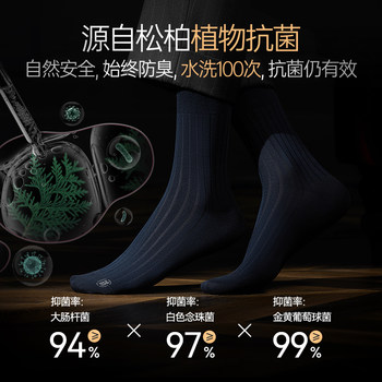 Jinxingji socks summer men's summer double-needle thin pure cotton pima cotton antibacterial, deodorant and sweat-absorbent ກ່ອງຂອງຂວັນຜູ້ຊາຍ