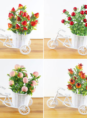 塑料假花室内家居花+花车套装