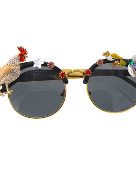 时尚巴洛克全金属镂空雕花复古个性性感太阳镜 一件起批太阳镜