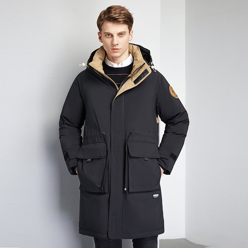 雅鹿反季男士男款长款2021年羽绒服 雅鹿outlets店羽绒服