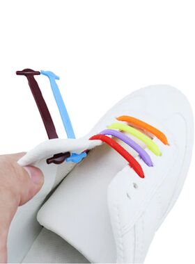 16pcs Lazy Shoelace Silicone Quick Lace Elastic Women Men No