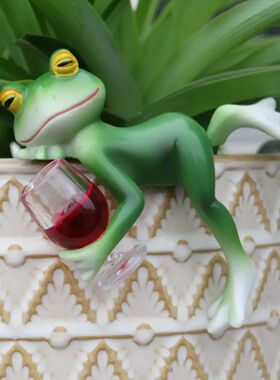 Contemporary Resin Frog Planter, Creative Handmade, for Outd