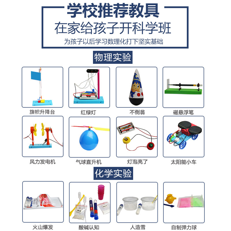 俏皮谷小学生科学实验玩具整套装科技小制作物理工具箱手工材料