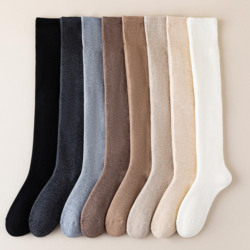 袜子男过膝保暖袜子冬季高筒加绒加厚毛圈袜拉绒大腿袜秋冬超厚袜 - 图3