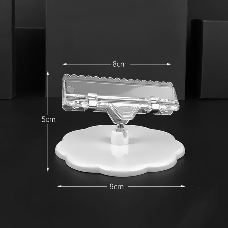 日晞圆盘夹子 台式广告夹爆炸贴广告纸超市价格标签透明双面胶底座台面商品信息展示架特价牌促销 - 图3